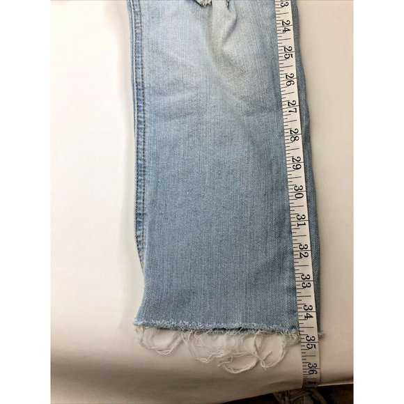 Mossimo Denim Ripped Jean Overalls Size S/P - Picture 7 of 9